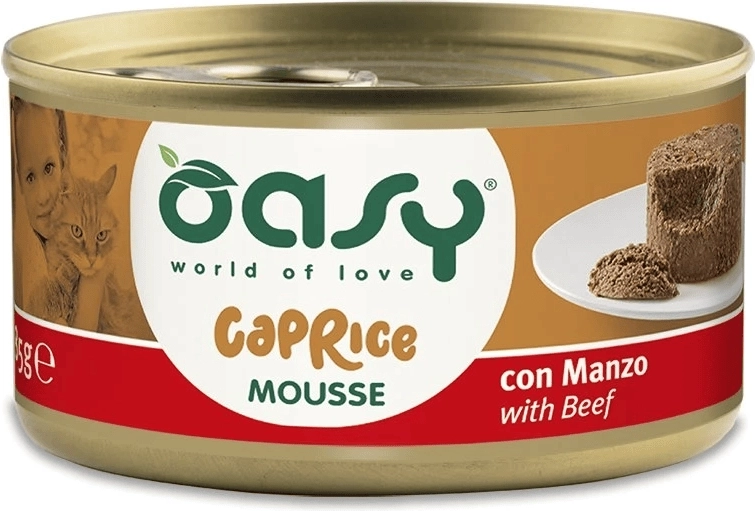 Oasy Caprice mousse s hovězím pro kočky 85 g