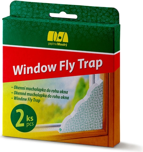 Okenní rohová mucholapka – dekorativní lapač hmyzu