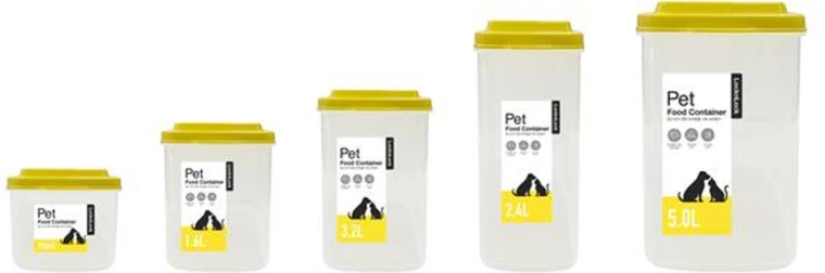 Sada vzduchotěsných dóz na granule LOCK PET, 5 ks