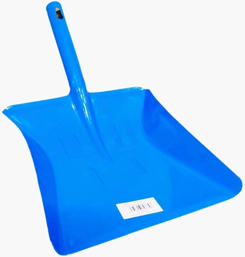 Kovová lopatka na smetí modrá, lakovaná ocel