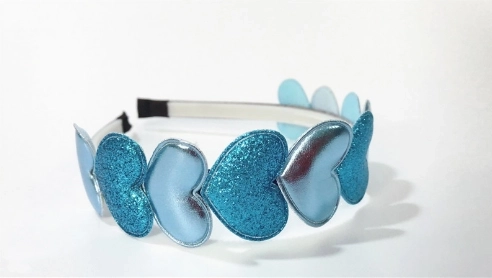 Čelenka srdíčka – modrá