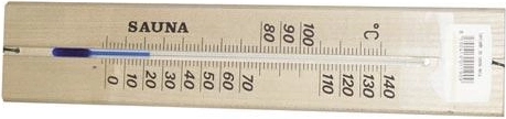 Teploměr do sauny dřevěný 27 cm na zeď