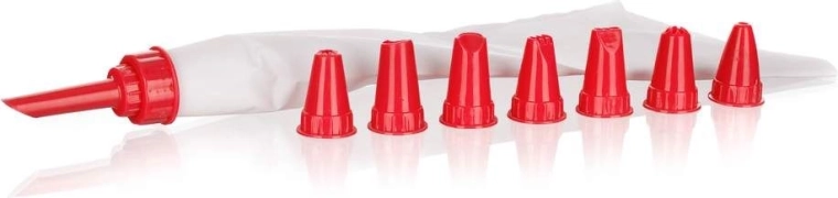 Dekorátor Culinaria s 8 zdobicími koncovkami, červený