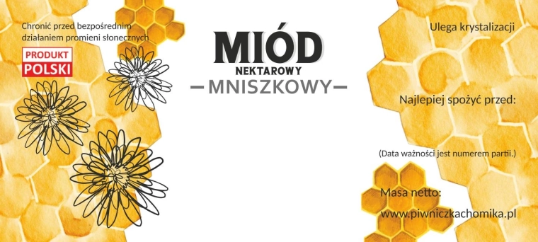 Sada etiket na med pampeliškový 116 × 50 mm, 100 ks