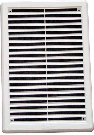 Větrací mřížka se síťovinou 200 × 300 mm bílá