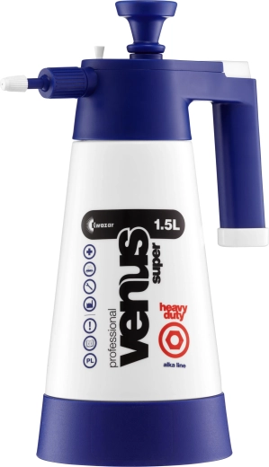 Postřikovač Venus HD Alkaline 1,5 l – tlakový ruční rozprašovač na zásadité látky