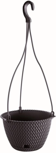 Závěsný květináč Splofy Round W 23 cm antracit