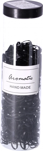 Sada silikonových gumiček do vlasů 600 ks – černé