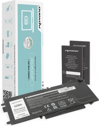 Movano baterie K5XWW pro Dell Latitude 5289 a 7390 2-in-1 (4200 mAh, 32 Wh)