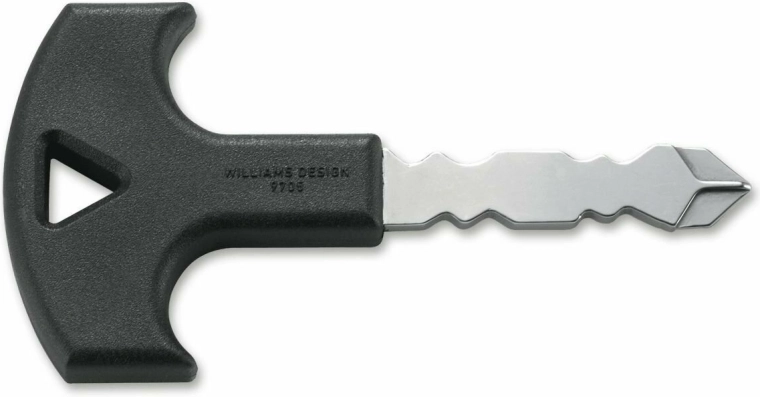 CRKT Defense Key Black – taktický sebeobranný klíč 4,5 cm