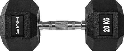 Šestihranná jednoruční činka HMS 20 kg