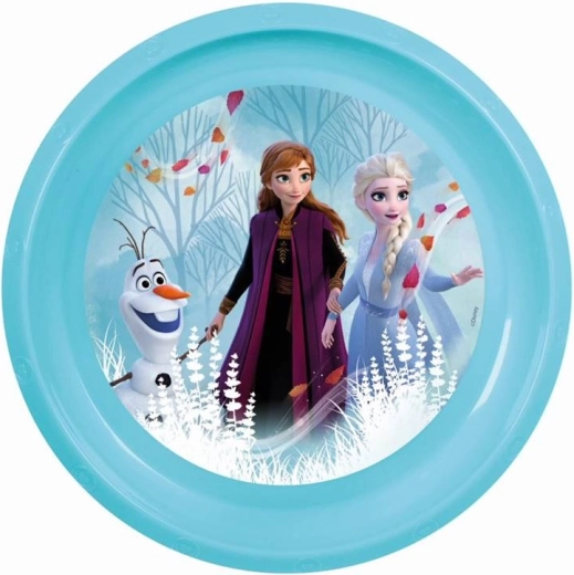 Plochý talíř FROZEN 2 22 cm – světle modrý