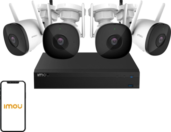 IMOU kit-pro Wi‑Fi kamerový systém se 4× kamerou Bullet 2C a NVR s 1 TB