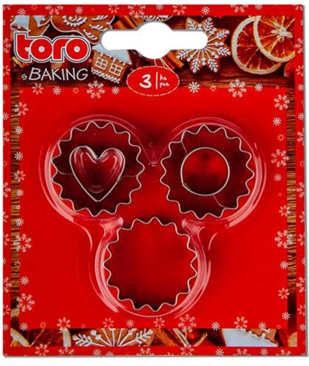 Sada vykrajovátek na cukroví – vroubkované kolečko, 3 ks TORO
