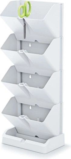 Vertikální květináče s nůžkami na bylinky Mini Garden – bílá