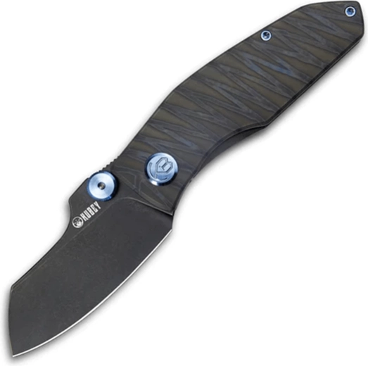 Kubey Monsterdog Titanium Blackwash kapesní nůž 7,5 cm s titanovou rukojetí Tiger Stripes