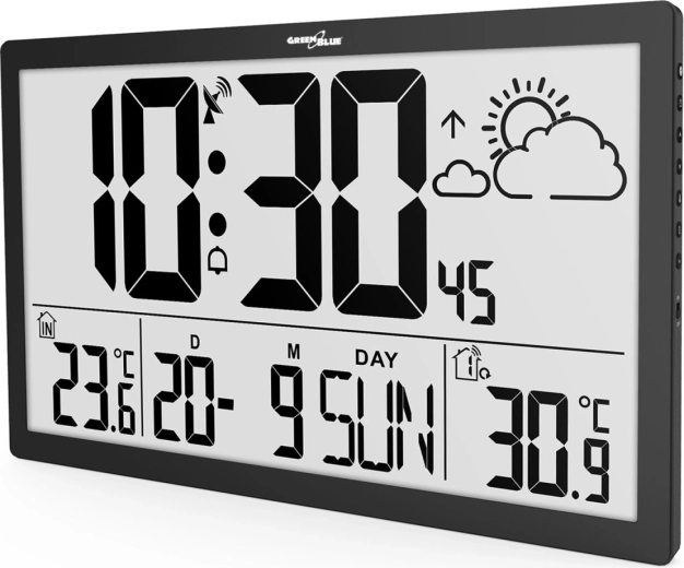 Nástěnné multifunkční LCD hodiny s DCF synchronizací