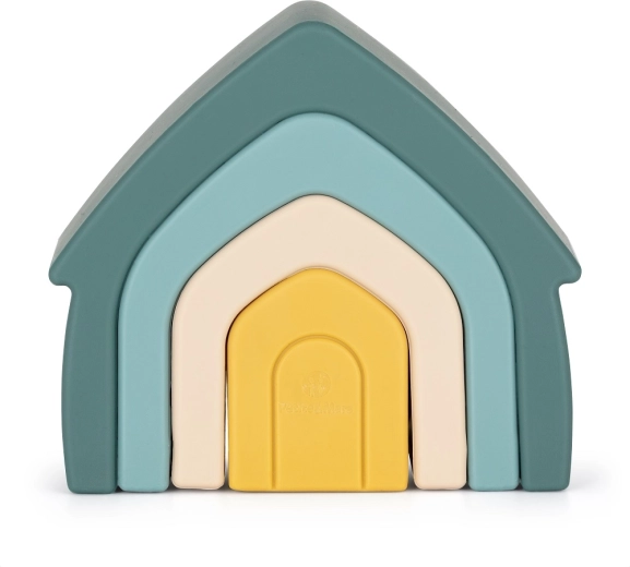 Silikonová skládací hračka House Misty Green PETITE & MARS