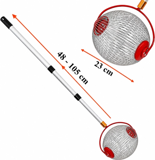 Teleskopický sběrač ořechů, míčků a ovoce 48–105 cm - 1 kus
