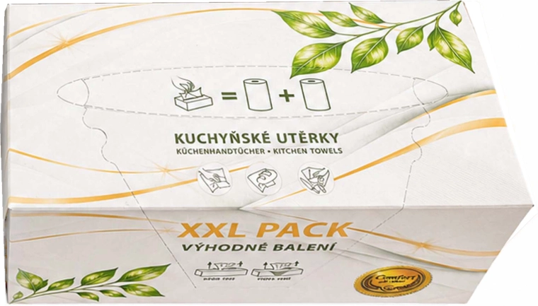Kuchyňské utěrky v krabičce dvouvrstvé XXL