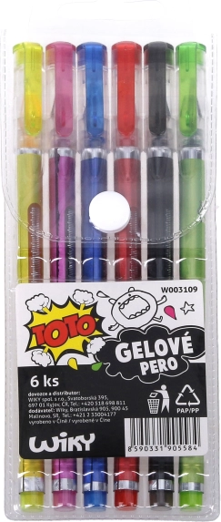 Gelová pera TOTO sada 6 kusů