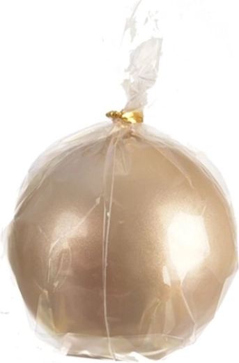 Dekorativní svíčka koule v barvě šampaň 8 cm