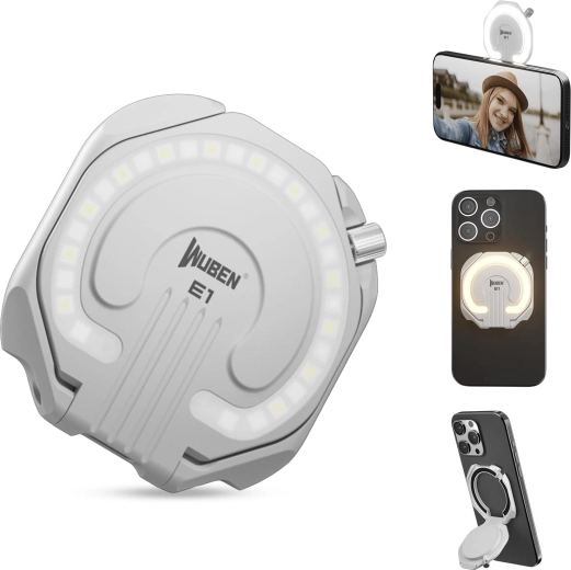Wuben E1 bílé magnetické ring světlo na mobil 300 lm