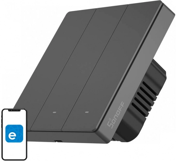 Chytrý nástěnný vypínač Sonoff M5 s WiFi 3-kanálový