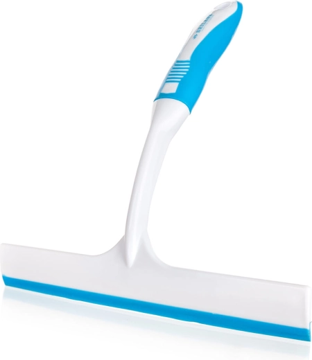 Stěrka na okna s gumou 25 cm EXCLUSIVE, modro-bílá