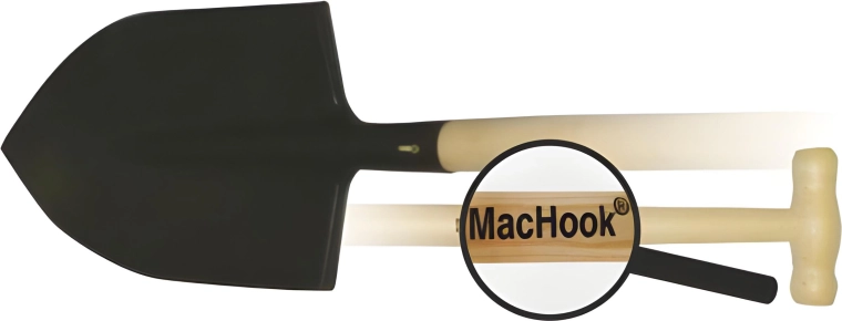 Špičatý rýč s dřevěnou T násadou MacHook 90 cm