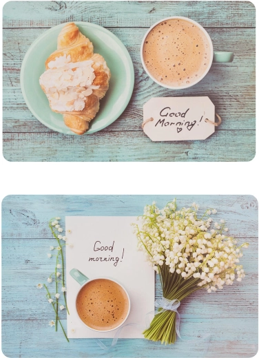 Plastové prostírání Good Morning 43 × 28 cm, mix dekorů