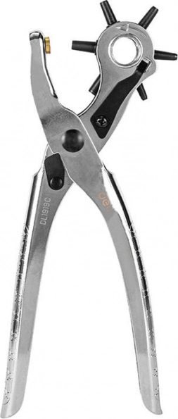 Deli tools děrovací kleště na kůži 9" (stříbrné)