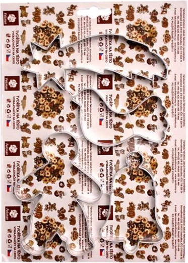 Sada vykrajovátek na cukroví – kometa, holubička, kluk, zvon (4 ks)