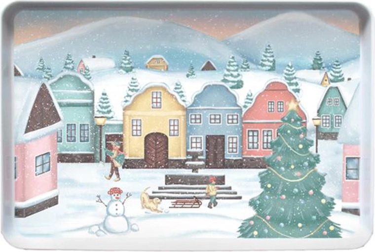 Melaminový servírovací tác Vesnička 40 × 27 cm