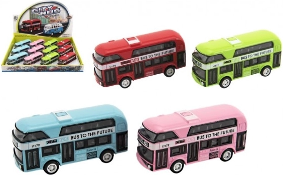 Patrový autobus kovový na zpětné natažení