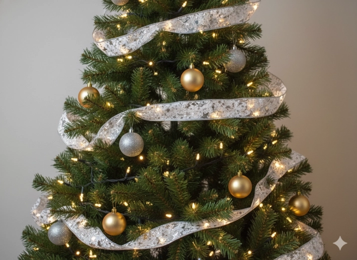 Vánoční LED stuha s teplým bílým světlem, 50 LED, na baterie