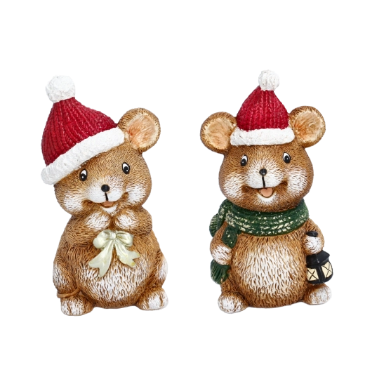 Vánoční dekorativní figurka křečka - 1 kus
