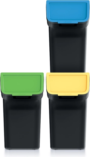 stohovatelná třídicí sada odpadkových košů 3×20 l keden stackbox
