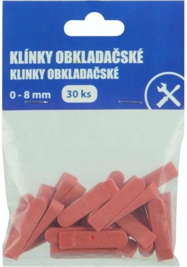 Plastové obkladačské klínky 0–8 mm, 30 ks
