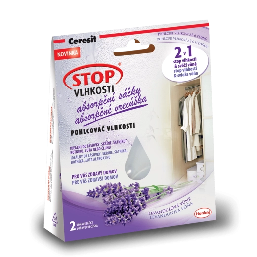 Ceresit Stop vlhkosti absorpční sáčky relax levandule 2×50 g
