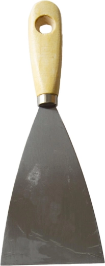 Nerezová špachtle klínová 80 mm s dřevěnou rukojetí