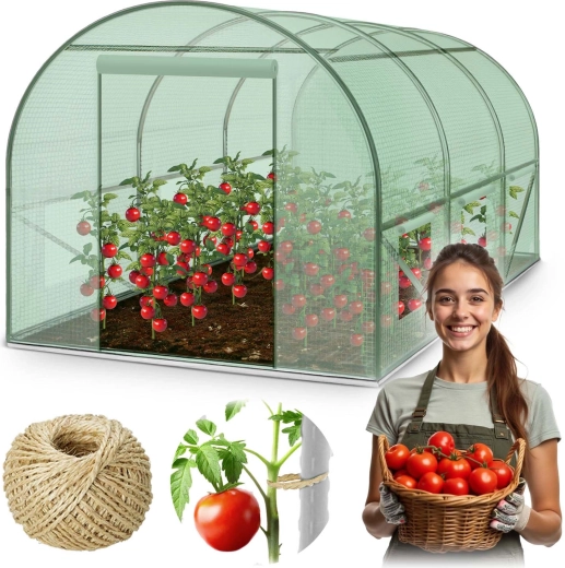 Zahradní fóliovník tunel 2 × 3,5 m (7 m²) Plonos zelený