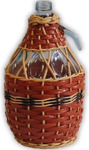 Demižon opletený skleněný 3 l – mix barev