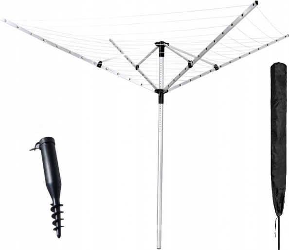 Otočný zahradní sušák na prádlo 60 m se zemním šnekem ModernHome