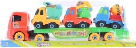 Šroubovací kamion se stavebními auty