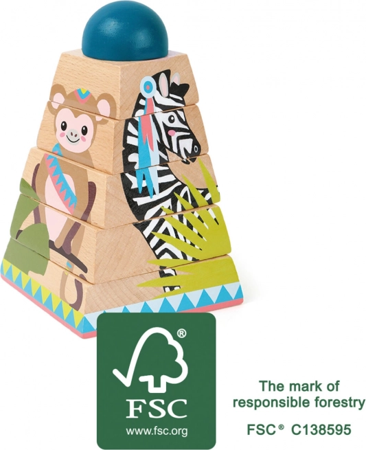 Dřevěná nasazovací věž Jungle small foot