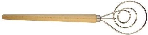 Nerezový hnětač na těsto s dřevěnou rukojetí 8,5 cm
