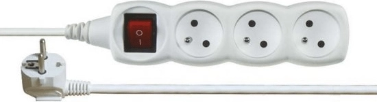 Emos P1311 prodlužovací přívod 3 zásuvky 1,2 m s vypínačem bílý