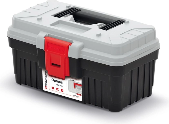 Kufr na nářadí Optima bez přihrádek 296 × 178 × 153 mm – šedý