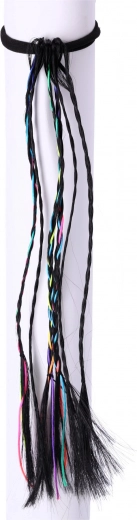 Gumička do vlasů s barevnými copánky